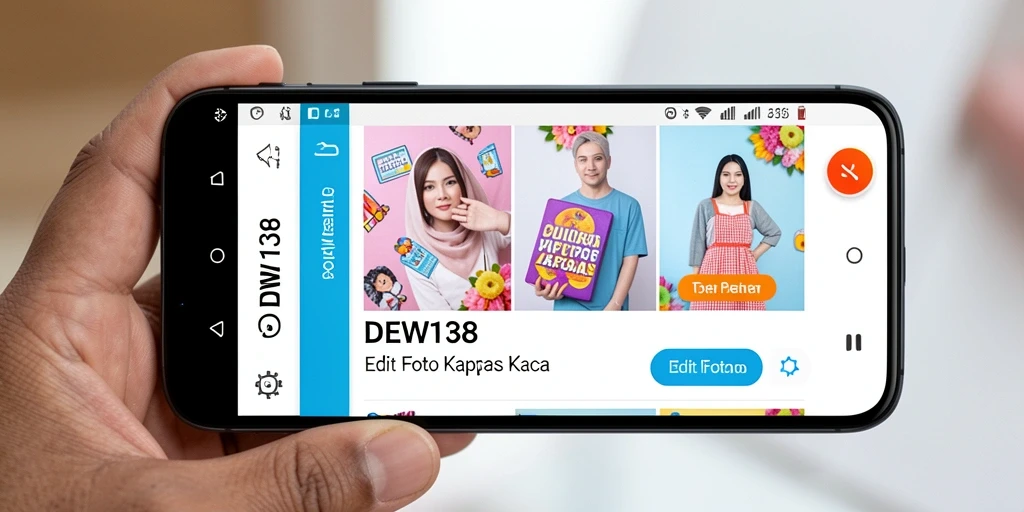 Antarmuka DEWI138 menampilkan fungsi edit foto yang intuitif dan menarik.