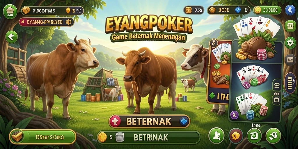 Antarmuka menarik dari game Beternak EYANGPOKER yang memikat.