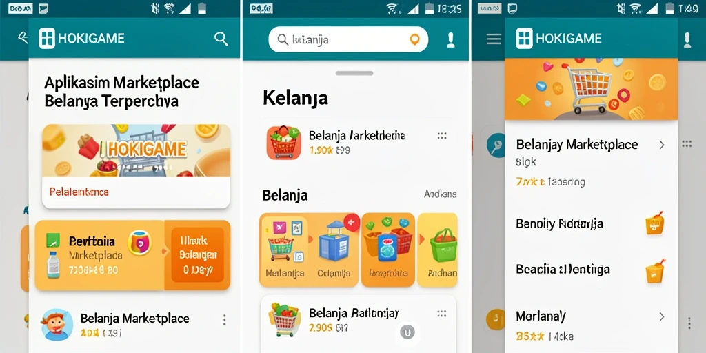 Antarmuka aplikasi HOKIGAME yang memudahkan pengguna berbelanja dengan nyaman.