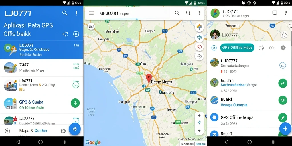 Antarmuka LJO777 yang memudahkan navigasi GPS Offline.